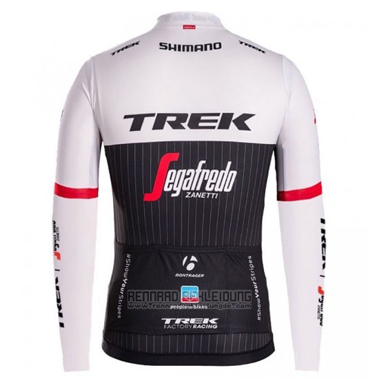 2016 Fahrradbekleidung Trek Segafredo Shwarz und Wei Trikot Langarm und Tragerhose